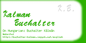 kalman buchalter business card